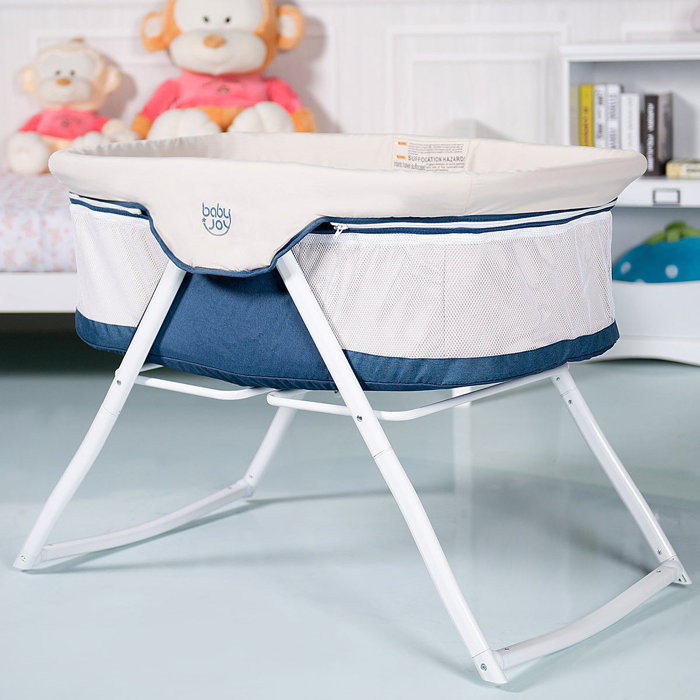 ASGARD 2 In 1 Portable Crib Rocking Travel Cradle With Detachable Mattress And Oxford